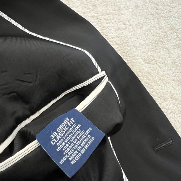 Stafford Performance Classic Fit Black Wool Blazer Suit Jacket 38S 38 Short - Picture 3 of 15